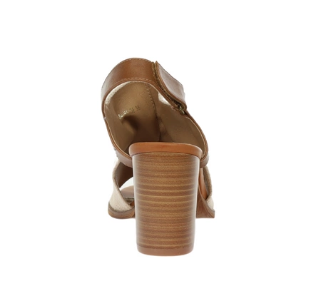 Modne sandały damskie na drewnianym słupku Jezzi