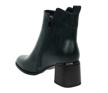 Eleganckie botki damskie ze skóry naturalnej na obcasie Gino Fabiani