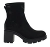 Czarne buty zimowe damskie na wygodnym obcasie Jezzi