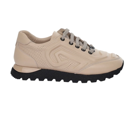 Skórzane adidasy damskie cieliste eleganckie MODO