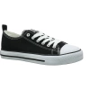 Czarne trampki szkolne z białą podeszwą sznurowane tenisówki halówki American Club
