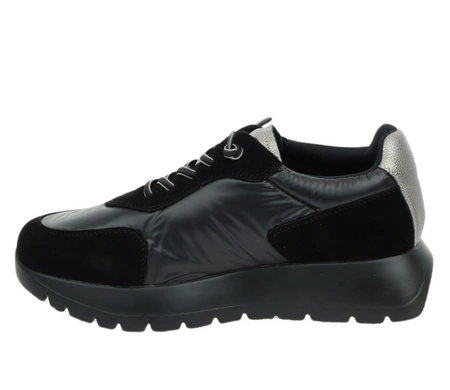 Czarne adidasy damskie na platformie jesienne VINCEZA