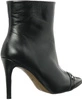 Czarne botki damskie na szpilce skórzane Gino Fabiani