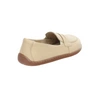 Beżowe mokasyny damskie skórzane na szerokie stopy Barefoot Helios 
