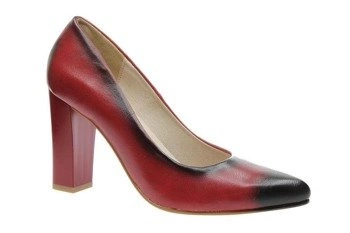 Czerwone czółenka na słupku Jezzi ADA34-1