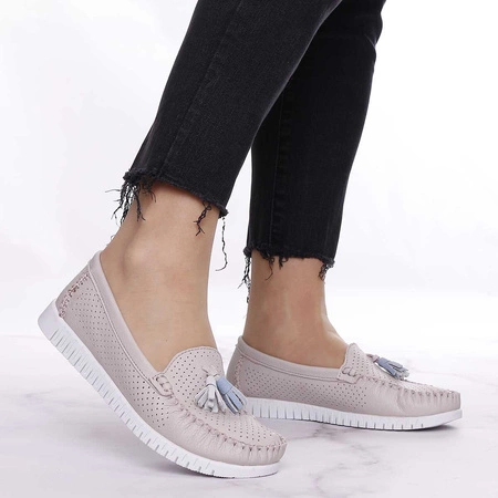 Mokasyny damskie skórzane Polskie Jezzi