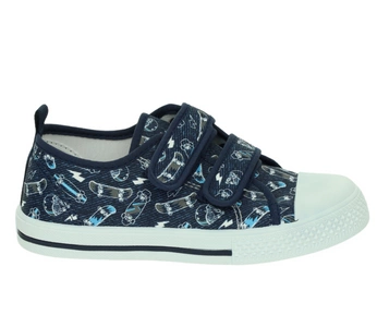 Tenisówki dziecięce na rzepy ze skórzaną wkładką American Club