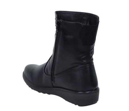 Komfortowe buty zimowe damskie na zamek na antypoślizgowej podeszwie UNISOFT