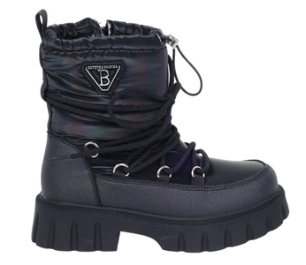 Czarne kozaki zimowe wodoodporne śniegowce dziecięce MissE