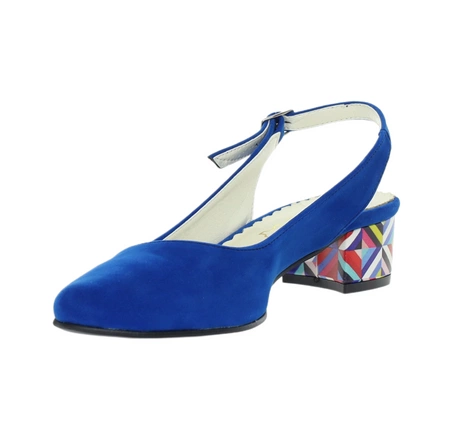 Chabrowe eleganckie sandały na niskim obcasie AZALI