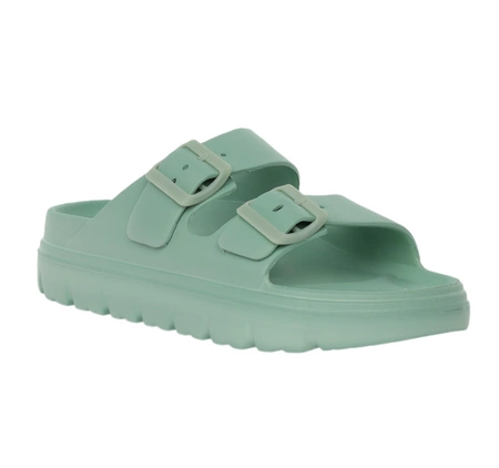 Damskie klapki wodoodporne kolorowe na dwóch paskach regulowane NEWS