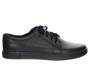 Czarne skórzane adidasy męskie półbuty sportowe POLBUT