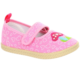 Różowe dziecięce baleriny na rzep w małych rozmiarach American Club