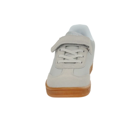 Beżowe adidasy dziecięce na rzep i grubej kauczukowej podeszwie American Club