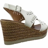 Modne sandały damskie białe na koturnie Jezzi