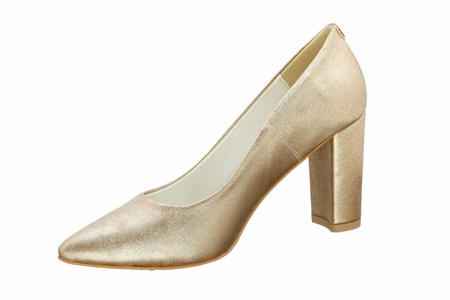 Złote czółenka na słupku Massimo Lucchesi