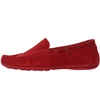 Czerwone zamszowe mokasyny męskie skórzane welurowe nobukowe  American Club