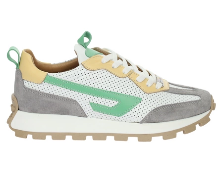 Skórzane kolorowe adidasy damskie oddychające na kauczukowej podeszwie MODO