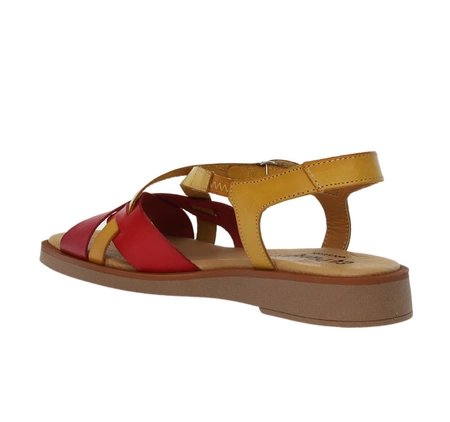 Hiszpańskie skórzane sandały damskie płaskie El Pimpi - Made in Spain