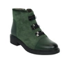 Zielone botki damskie płaskie eleganckie i komfortowe na zamek 