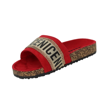 Klapki damskie korkowe profilowane Jezzi