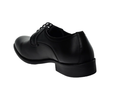 Czarne półbuty męskie eleganckie garniturowe UNISOFT