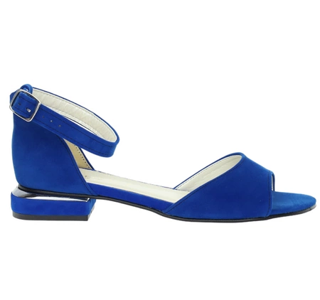 Chabrowe eleganckie sandały płaskie z zakrytą piętą AZALI