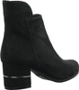 Czarne zamszowe botki damskie na klocku Jezzi 