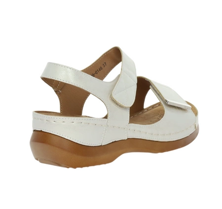 Srebrne eleganckie sandały damskie komfortowe Jezzi