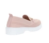 Wygodne mokasyny damskie półbuty płaskie pudrowy róż NEWS
