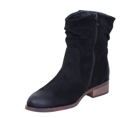 Czarne botki klasyczne na zamek saszki ocieplane Jezzi