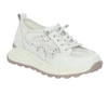 Białe adidasy damskie skórzane z koronką i cekinami VINCEZA