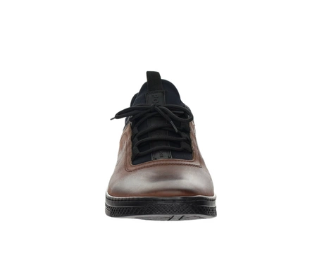 Brązowe skórzane półbuty męskie sportowe adidasy eleganckie POLBUT