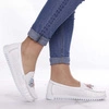 Białe mokasyny damskie skórzane oddychające Jezzi