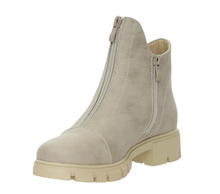 Sportowo- eleganckie botki zimowe damskie buty na traperowej podeszwie Jezzi