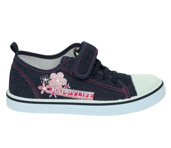 Trampki szkolne dla dziewczynki tenisówki ze skórzana wkładką American Club