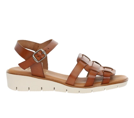 Hiszpańskie sandały damskie brązowe płaskie jezuski rzymianki El Pimpi - Made in Spain