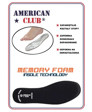Czarne adidasy młodzieżowe na rzepy z wkładką MEMORY FOAM American Club