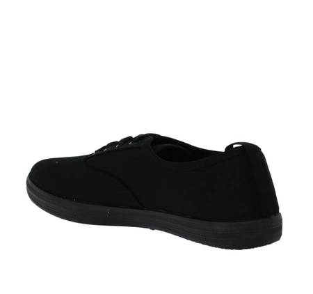 Czarne tenisówki damskie trampki tekstylne NEWS