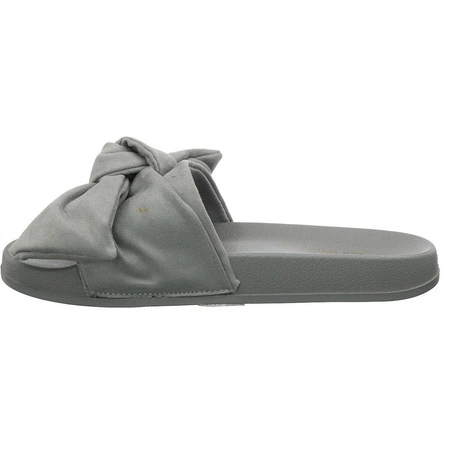 Szare klapki damskie z kokardą Haver