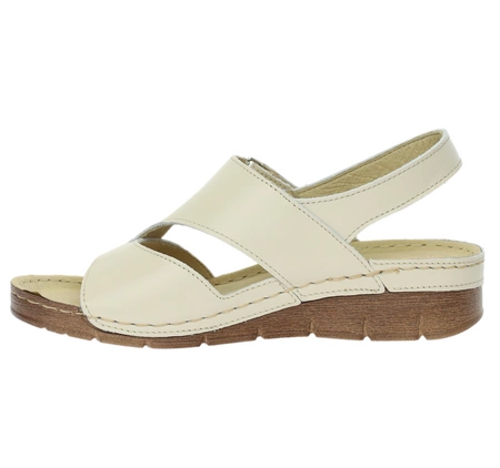 Eleganckie i komfortowe sandały damskie szyte ze skóry naturalnej Gino Fabiani - Produkt Polski