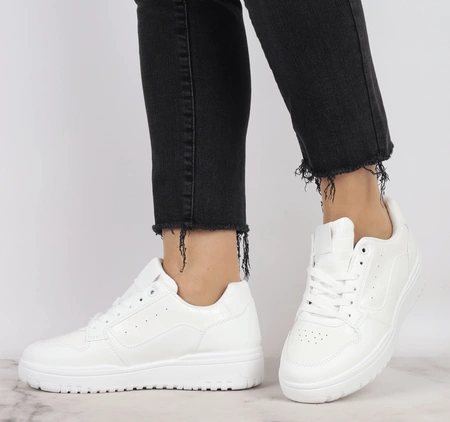 Białe snekaresy na grubej podeszwie adidasy Mc Braun