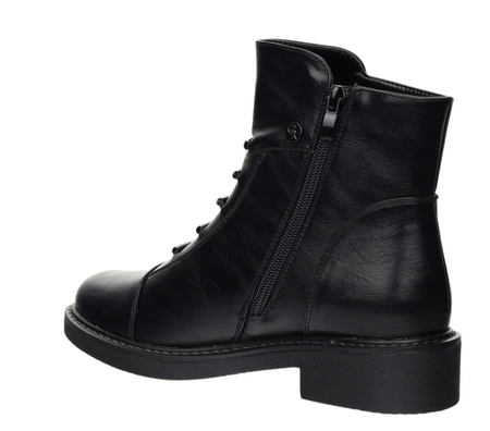 Botki damskie płaskie czarne komfortowe i eleganckie Jezzi