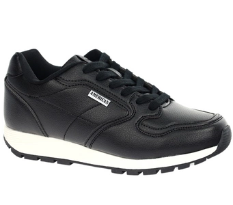 Czarne adidasy młodzieżowe na białej podeszwie American