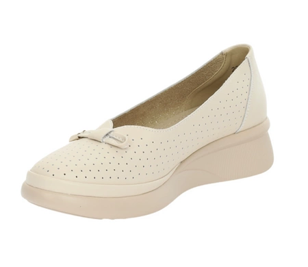 Komfortowe czółenka damskie skórzane wsuwane półbuty wiosenne VINCEZA