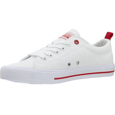 Białe trampki młodzieżowe sznurowane American Club