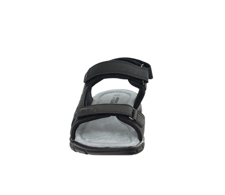 Czarne skórzane sandały męskie wytrzymałe American Club