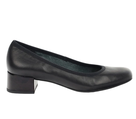 Komfortowe czółenka skórzane na wygodnym obcasie RYŁKO