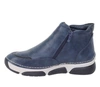 Granatowe botki damskie zimowe ocieplane komfortowe na dwa zamki HAIDRA