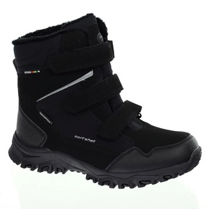 Nieprzemakalne czarne śniegowce na rzepy z odblaskami American Club